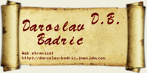 Daroslav Badrić vizit kartica
